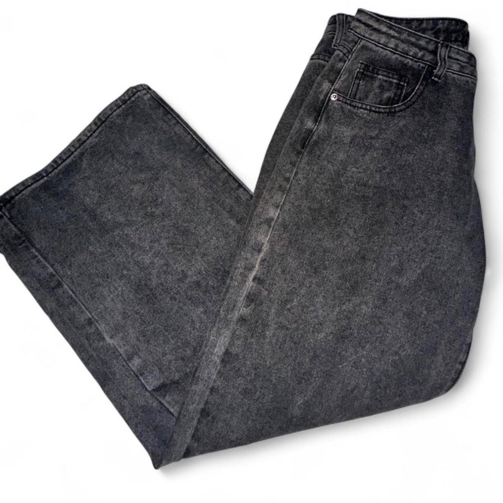 Prettylittlething Grey Washed Baggy Low Waisted J… - image 3